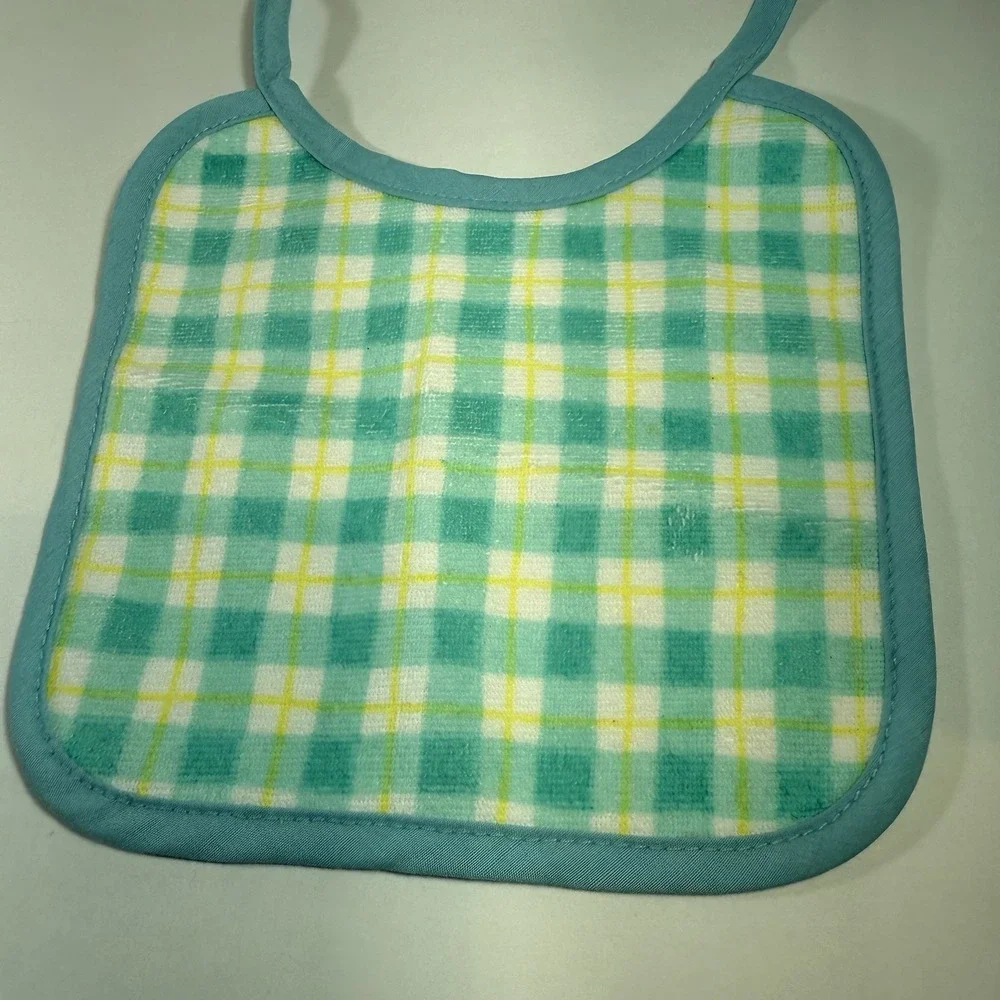 Vintage Baby Bibs Vinyl Backed Lot of 5 Hamco 2004 Y2K‎ Feeding Pink & Blue EUC